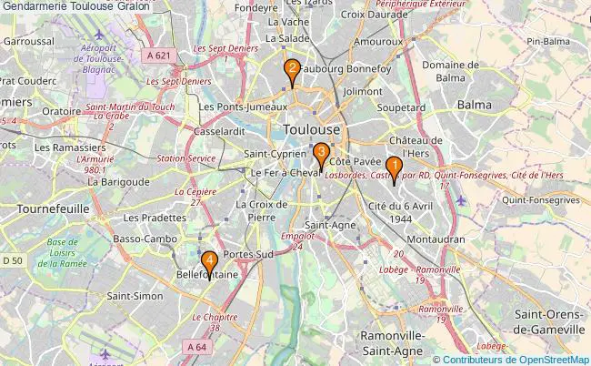 plan Gendarmerie Toulouse Associations gendarmerie Toulouse : 4 associations