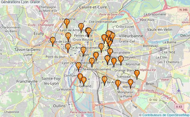plan Générations Lyon Associations Générations Lyon : 68 associations