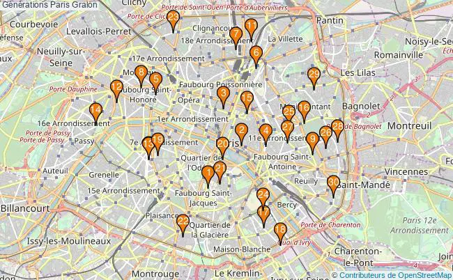 plan Générations Paris Associations Générations Paris : 369 associations