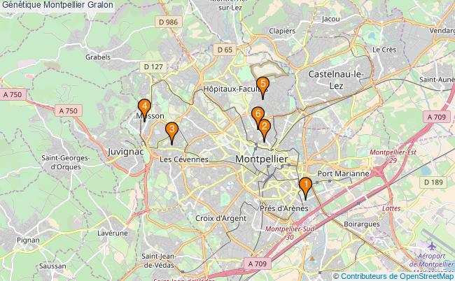 plan Génétique Montpellier Associations génétique Montpellier : 4 associations