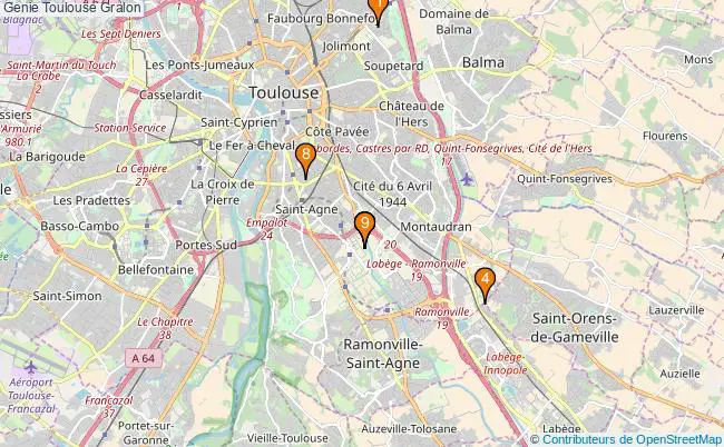 plan Genie Toulouse Associations genie Toulouse : 11 associations