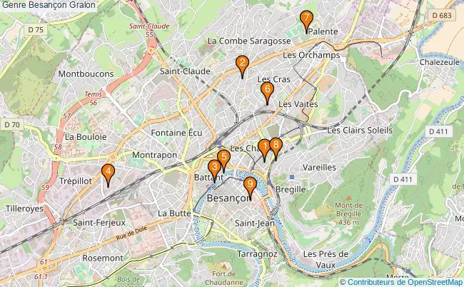 plan Genre Besançon Associations genre Besançon : 12 associations