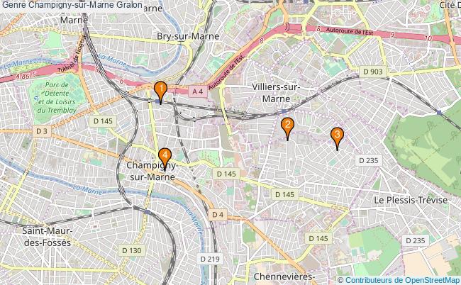 plan Genre Champigny-sur-Marne Associations genre Champigny-sur-Marne : 8 associations
