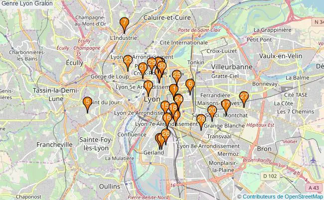 plan Genre Lyon Associations genre Lyon : 94 associations
