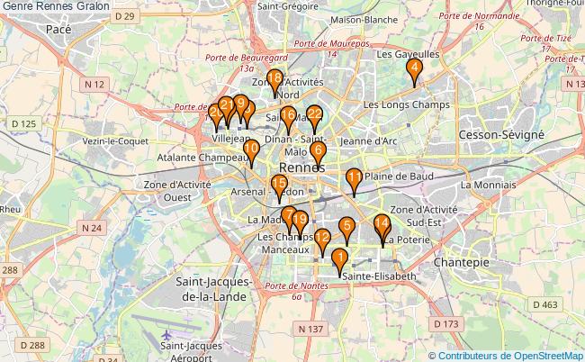 plan Genre Rennes Associations genre Rennes : 31 associations