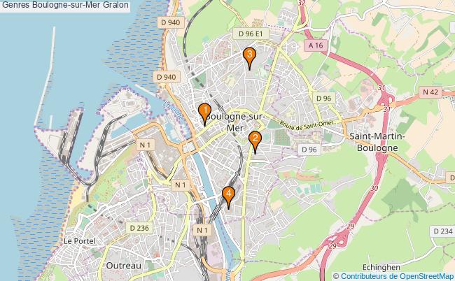 plan Genres Boulogne-sur-Mer Associations genres Boulogne-sur-Mer : 7 associations