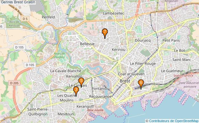 plan Genres Brest Associations genres Brest : 8 associations