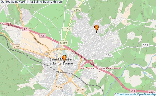 plan Genres Saint-Maximin-la-Sainte-Baume Associations genres Saint-Maximin-la-Sainte-Baume : 3 associations