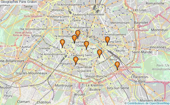 plan Géographes Paris Associations géographes Paris : 8 associations