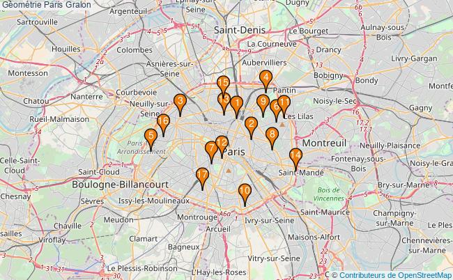 plan Géométrie Paris Associations géométrie Paris : 23 associations