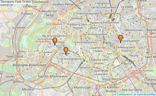 plan Georgiens Paris Associations Georgiens Paris : 4 associations