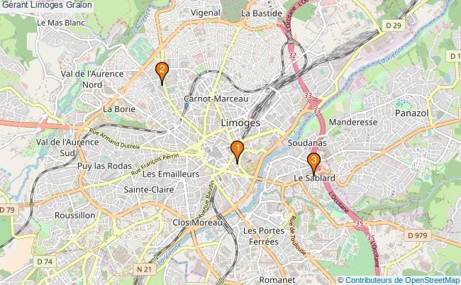 plan Gérant Limoges Associations gérant Limoges : 3 associations