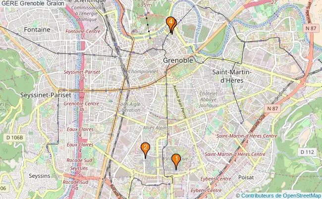 plan GÈRE Grenoble Associations GÈRE Grenoble : 4 associations