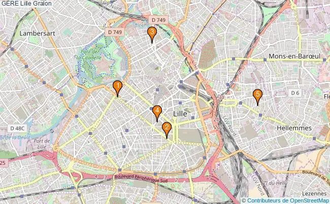 plan GÈRE Lille Associations GÈRE Lille : 6 associations