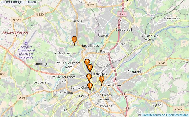 plan Gibier Limoges Associations gibier Limoges : 11 associations