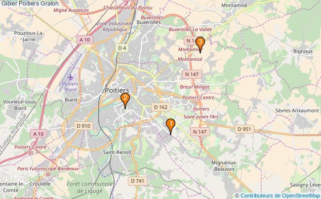 plan Gibier Poitiers Associations gibier Poitiers : 4 associations