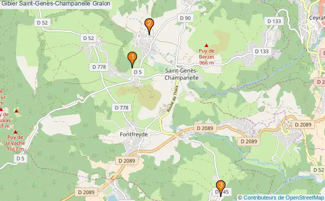 plan Gibier Saint-Genès-Champanelle Associations gibier Saint-Genès-Champanelle : 4 associations