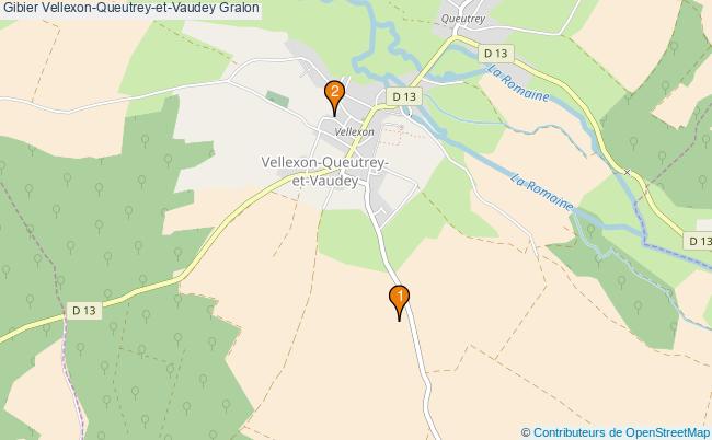 plan Gibier Vellexon-Queutrey-et-Vaudey Associations gibier Vellexon-Queutrey-et-Vaudey : 2 associations