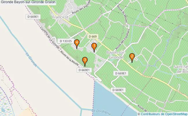 plan Gironde Bayon-sur-Gironde Associations Gironde Bayon-sur-Gironde : 4 associations