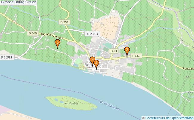 plan Gironde Bourg Associations Gironde Bourg : 7 associations
