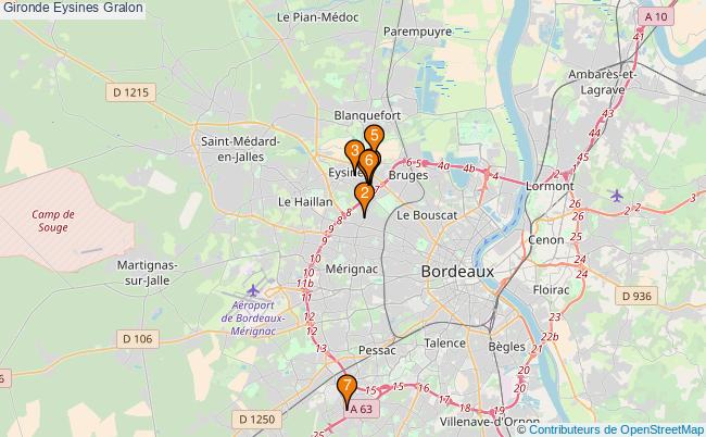 plan Gironde Eysines Associations Gironde Eysines : 8 associations