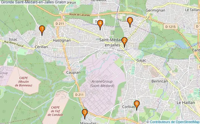 plan Gironde Saint-Médard-en-Jalles Associations Gironde Saint-Médard-en-Jalles : 6 associations