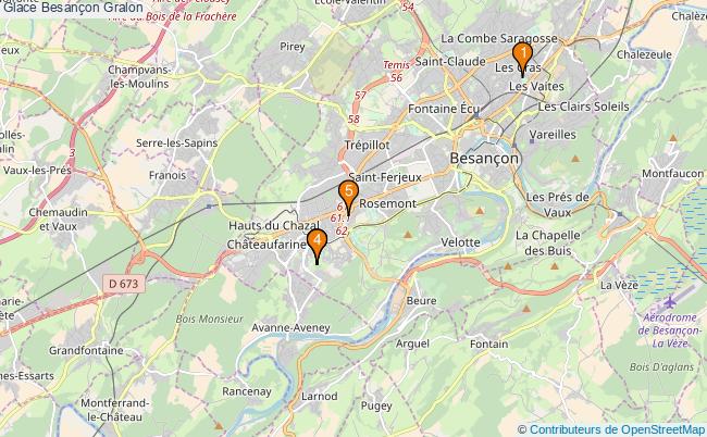 plan Glace Besançon Associations Glace Besançon : 6 associations