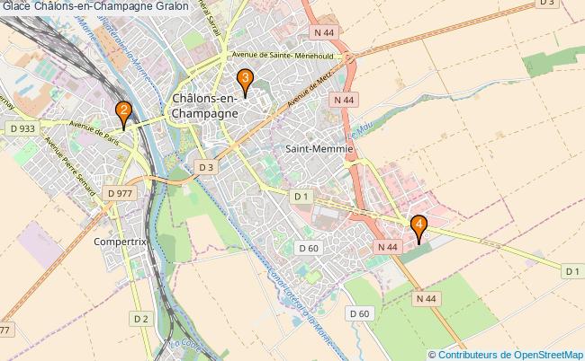 plan Glace Châlons-en-Champagne Associations Glace Châlons-en-Champagne : 3 associations