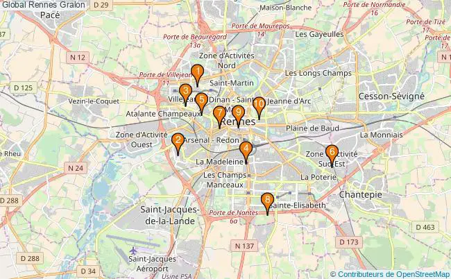 plan Global Rennes Associations Global Rennes : 15 associations