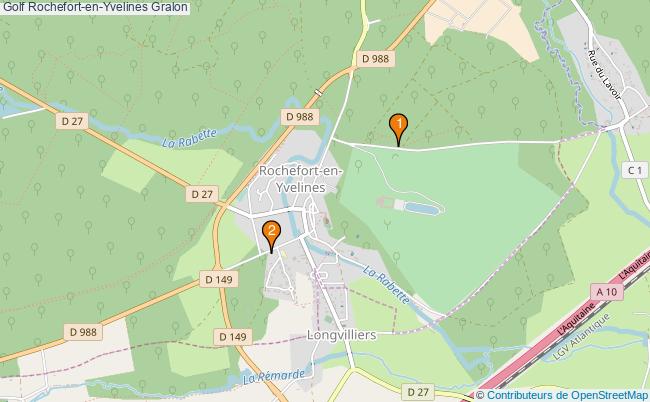plan Golf Rochefort-en-Yvelines Associations Golf Rochefort-en-Yvelines : 2 associations