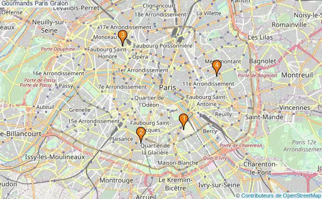 plan Gourmands Paris Associations gourmands Paris : 4 associations