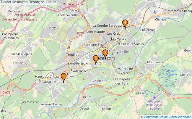 plan Grand Besançon Besançon Associations Grand Besançon Besançon : 7 associations