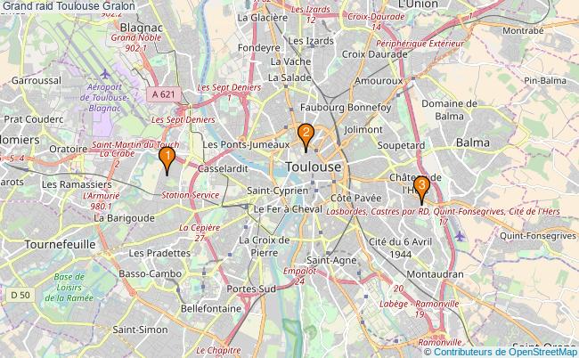 plan Grand raid Toulouse Associations grand raid Toulouse : 3 associations