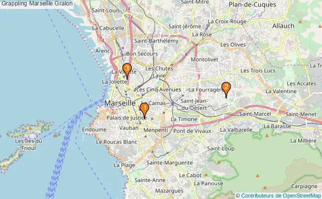 plan Grappling Marseille Associations grappling Marseille : 5 associations
