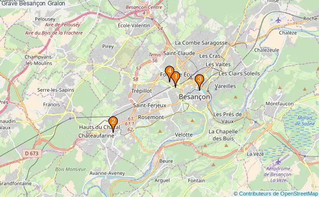 plan Grave Besançon Associations Grave Besançon : 3 associations