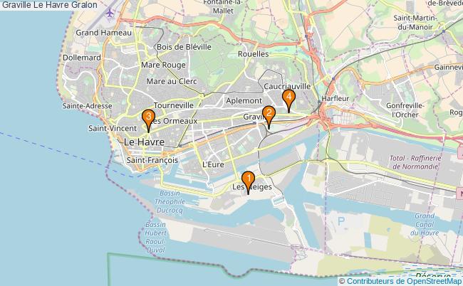 plan Graville Le Havre Associations Graville Le Havre : 5 associations