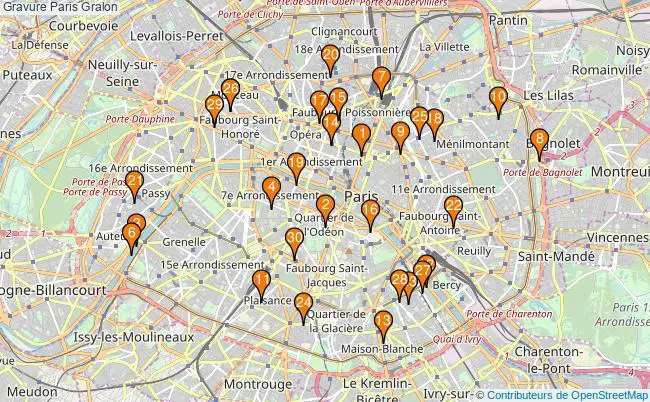 plan Gravure Paris Associations gravure Paris : 54 associations