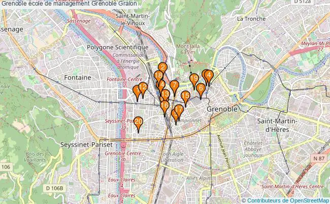 plan Grenoble école de management Grenoble Associations Grenoble école de management Grenoble : 34 associations