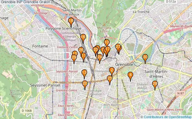 plan Grenoble INP Grenoble Associations Grenoble INP Grenoble : 54 associations