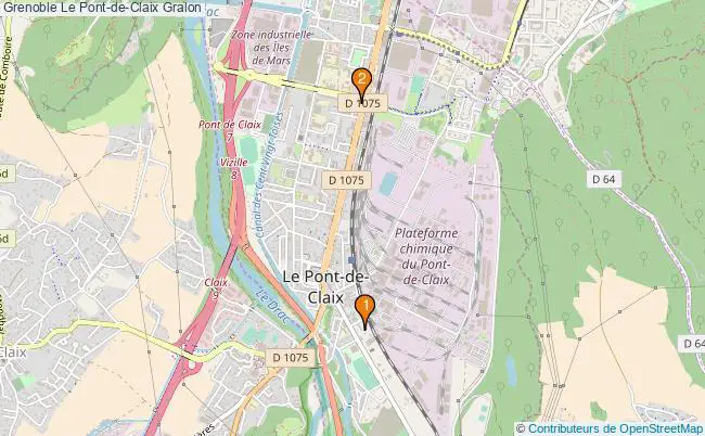 plan Grenoble Le Pont-de-Claix Associations Grenoble Le Pont-de-Claix : 3 associations