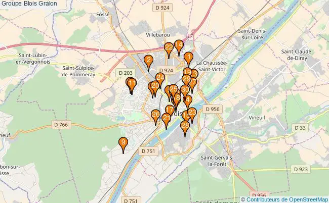plan Groupe Blois Associations groupe Blois : 37 associations