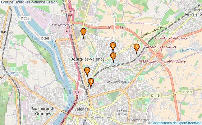 plan Groupe Bourg-les-Valence Associations groupe Bourg-les-Valence : 9 associations