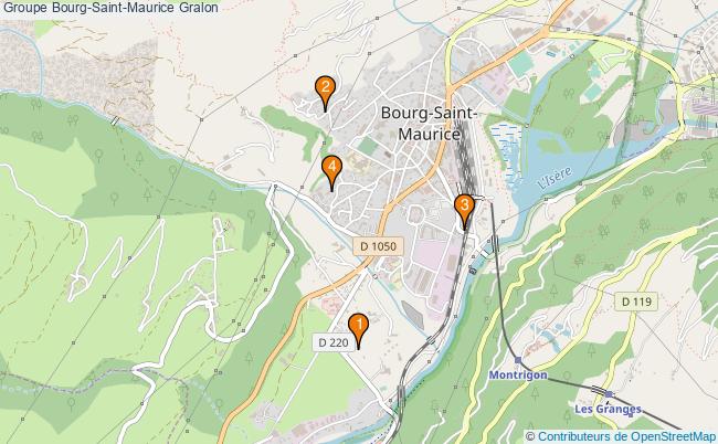 plan Groupe Bourg-Saint-Maurice Associations groupe Bourg-Saint-Maurice : 6 associations