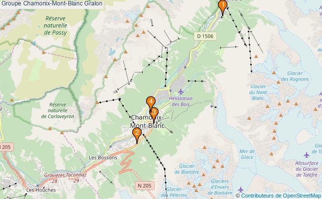 plan Groupe Chamonix-Mont-Blanc Associations groupe Chamonix-Mont-Blanc : 3 associations