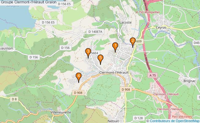 plan Groupe Clermont-l'Hérault Associations groupe Clermont-l'Hérault : 6 associations