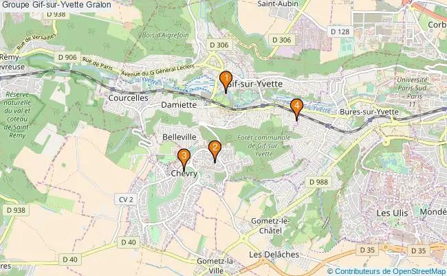 plan Groupe Gif-sur-Yvette Associations groupe Gif-sur-Yvette : 7 associations