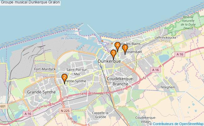plan Groupe musical Dunkerque Associations groupe musical Dunkerque : 4 associations