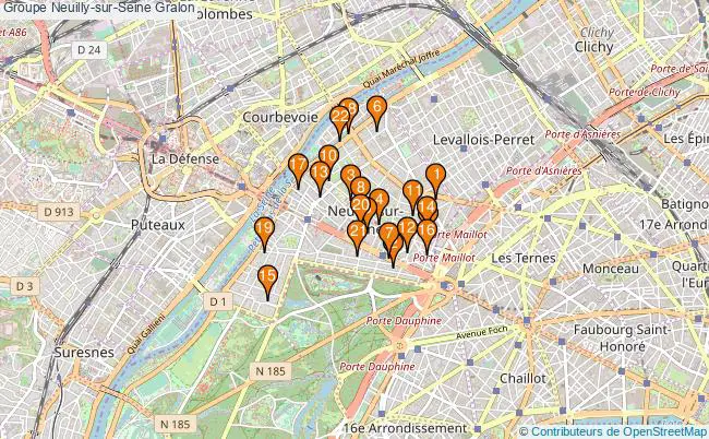 plan Groupe Neuilly-sur-Seine Associations groupe Neuilly-sur-Seine : 23 associations