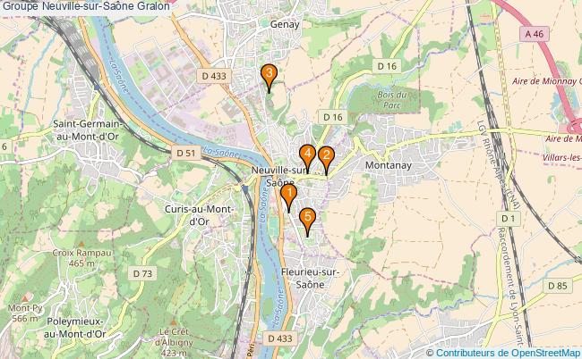 plan Groupe Neuville-sur-Saône Associations groupe Neuville-sur-Saône : 4 associations