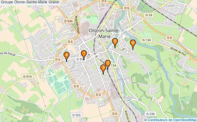plan Groupe Oloron-Sainte-Marie Associations groupe Oloron-Sainte-Marie : 7 associations